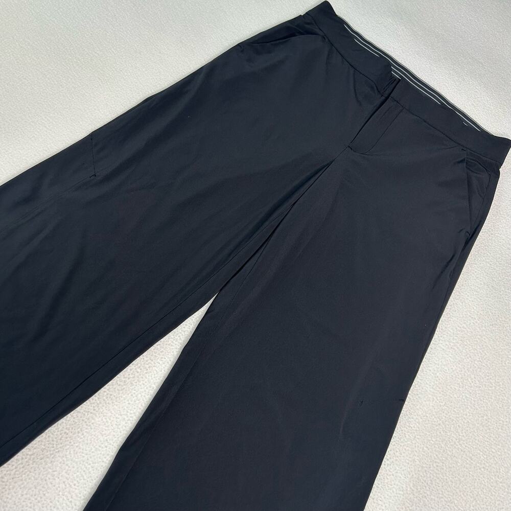 Athleta Women's Size 8 Tribeca Crop Wide Leg Pant Snap Hems Black 281969